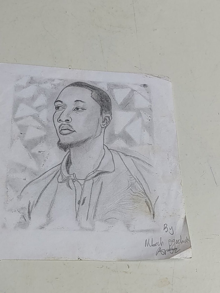 Mbah Ogochukwu's pencil portrait.