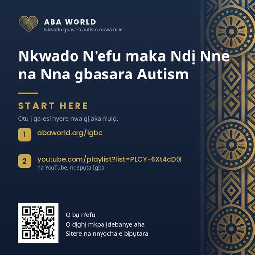 The Start Here flyer for parents, in Igbo